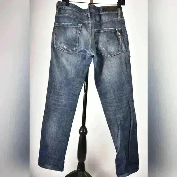 DSQUARED2 Mid Blue Cotton Cool Guy Distressed Chain Denim Jeans 46EU 30x31 Italy - Picture 9 of 10